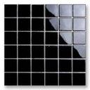 Black glass mosaic tile chip KT 48x48mm GP-48057