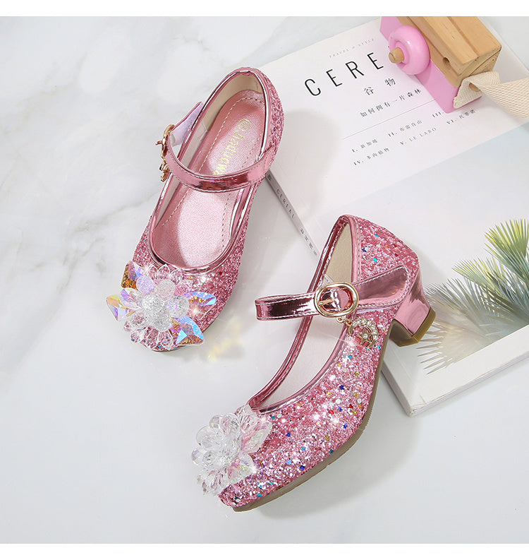 Elsa High Heels Sparkling Floral Feminine Party Shoes