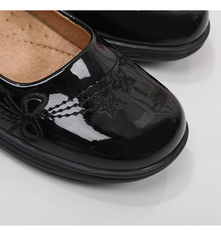 Black Doll Slippers for Girls - Anti-slip Sole, Comfortable