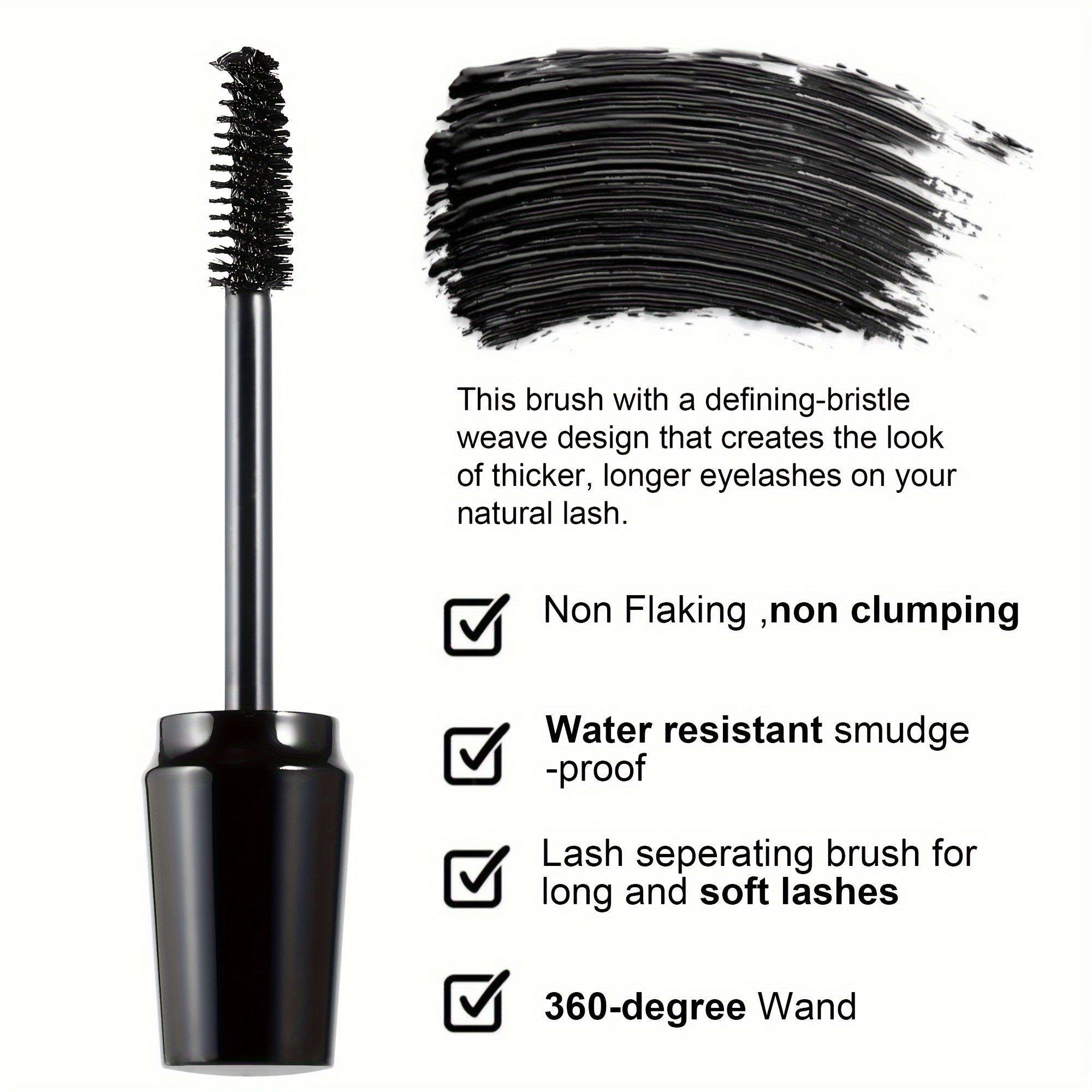Mascara HANDAIYAN Dày, Cong, Chống Nước, Đen 12g