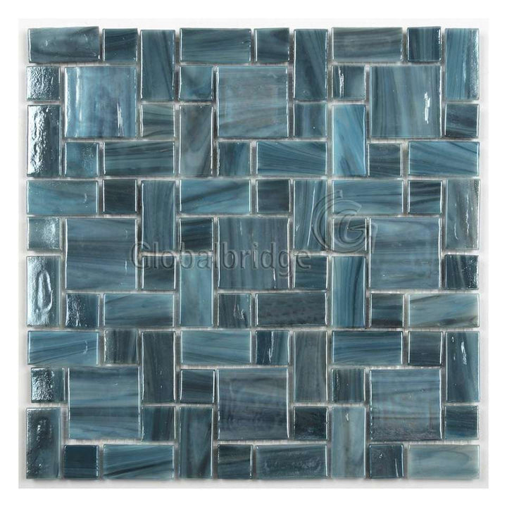Mysterious iridescent glass mosaic 