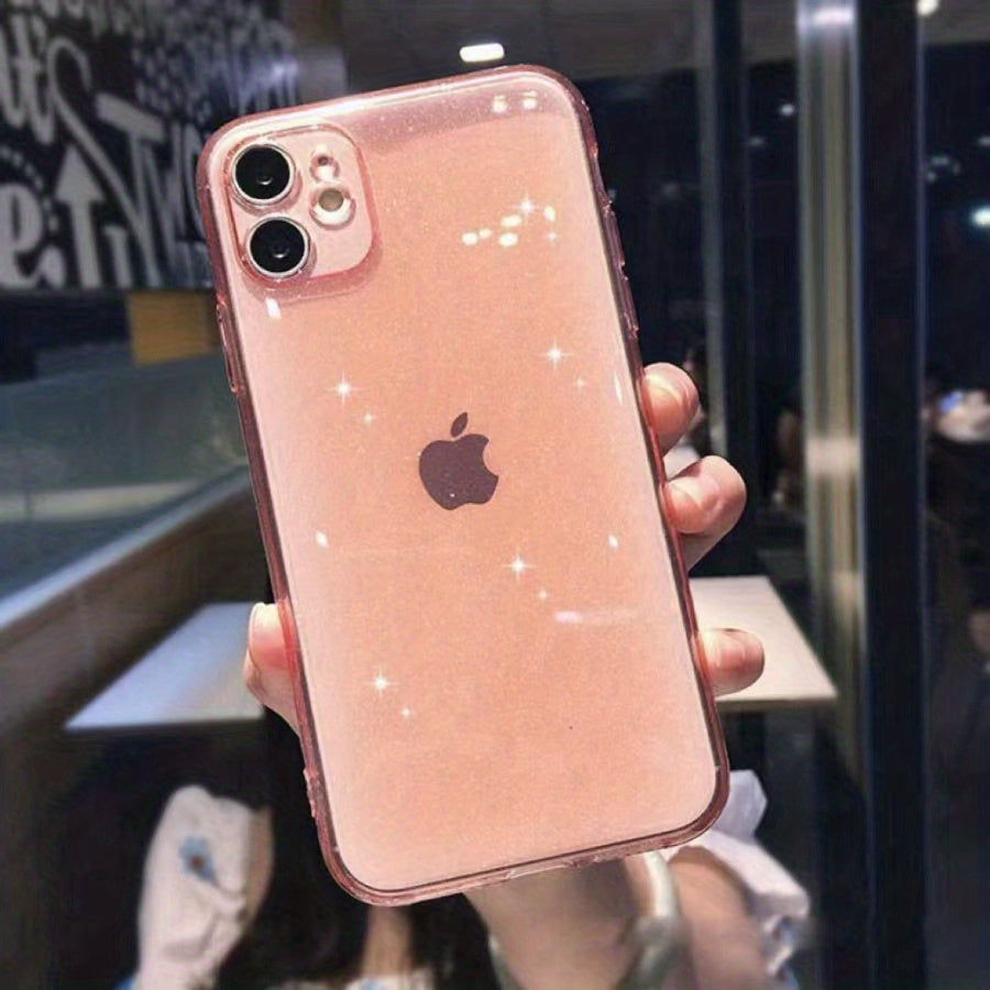 Ultra-thin, flexible, shockproof glitter iPhone case