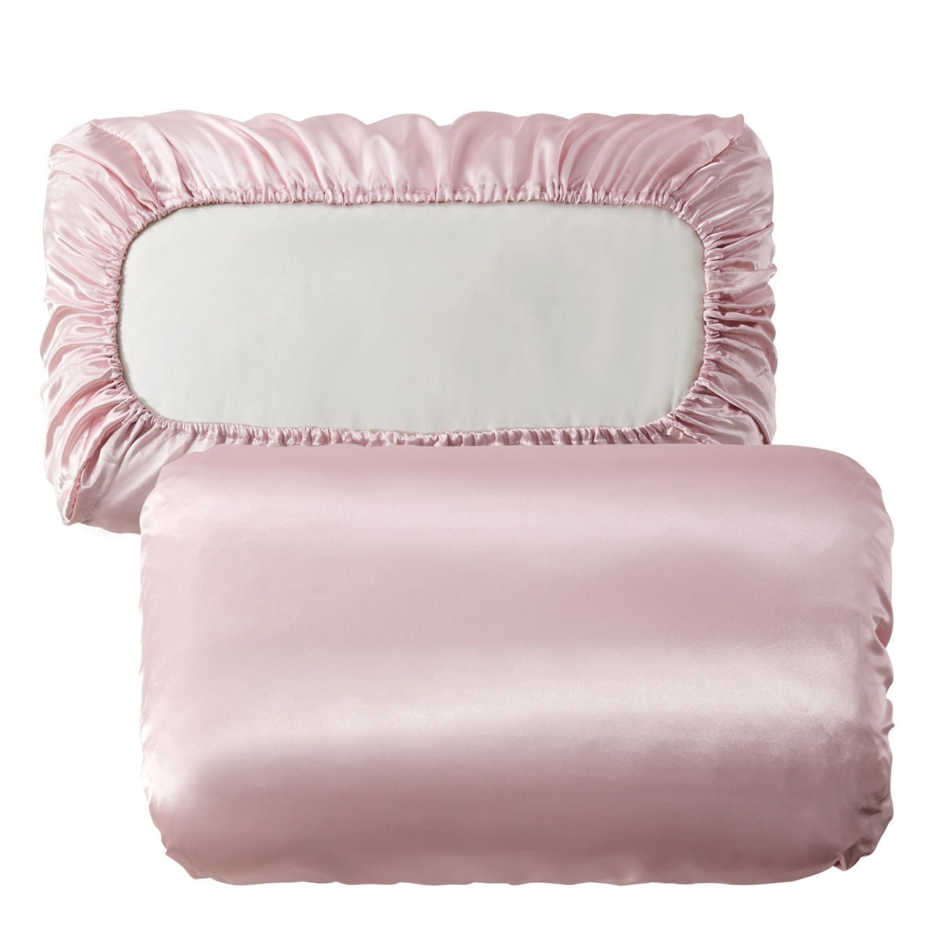 2pcs Soft And Breathable Satin Pillowcase With Elastic Cord - Perfect For A Comfortable Sleep In Your Bedroom - Daisan Mart