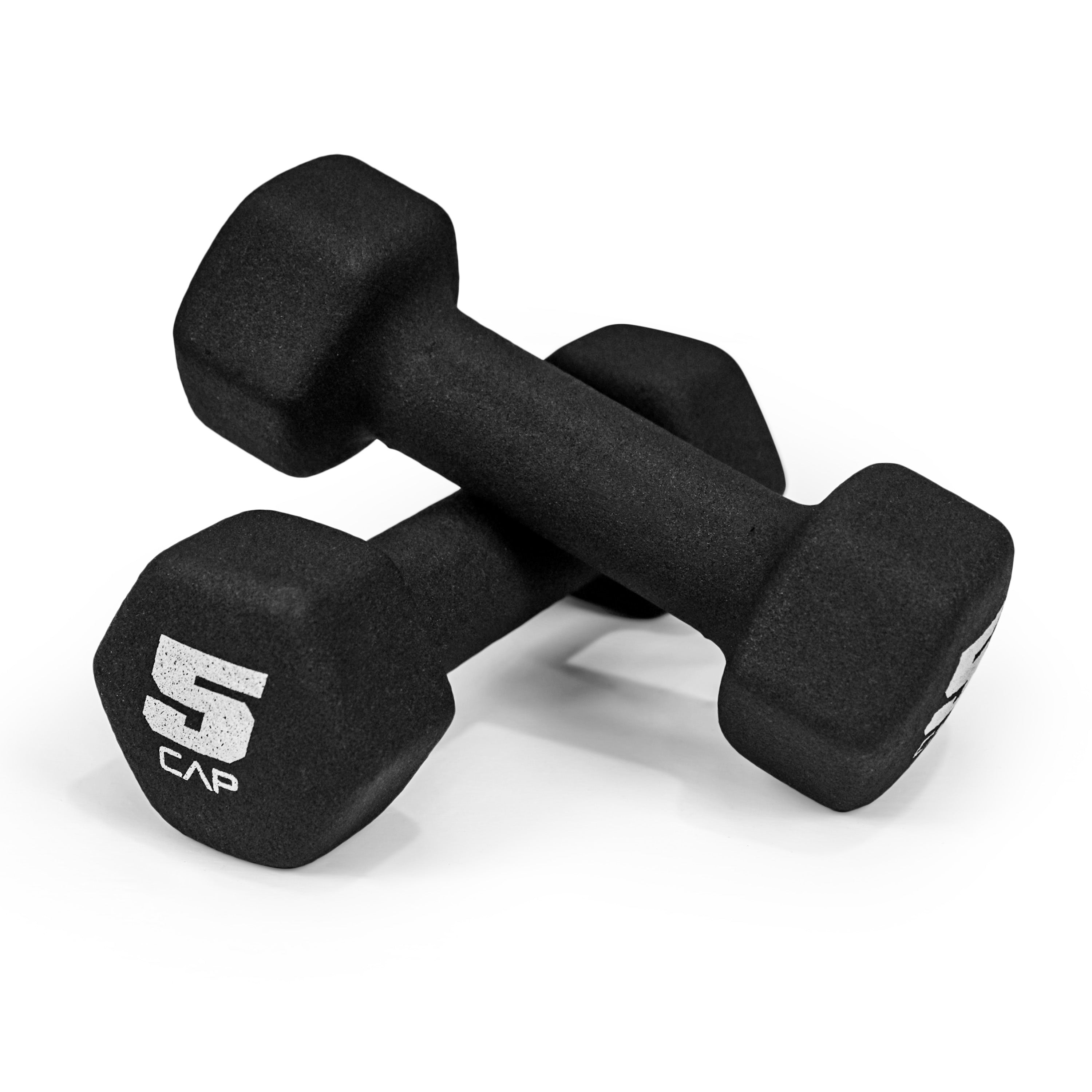 CAPHAUS Neoprene Anti-Slip Dumbbells, Hexagonal Shape