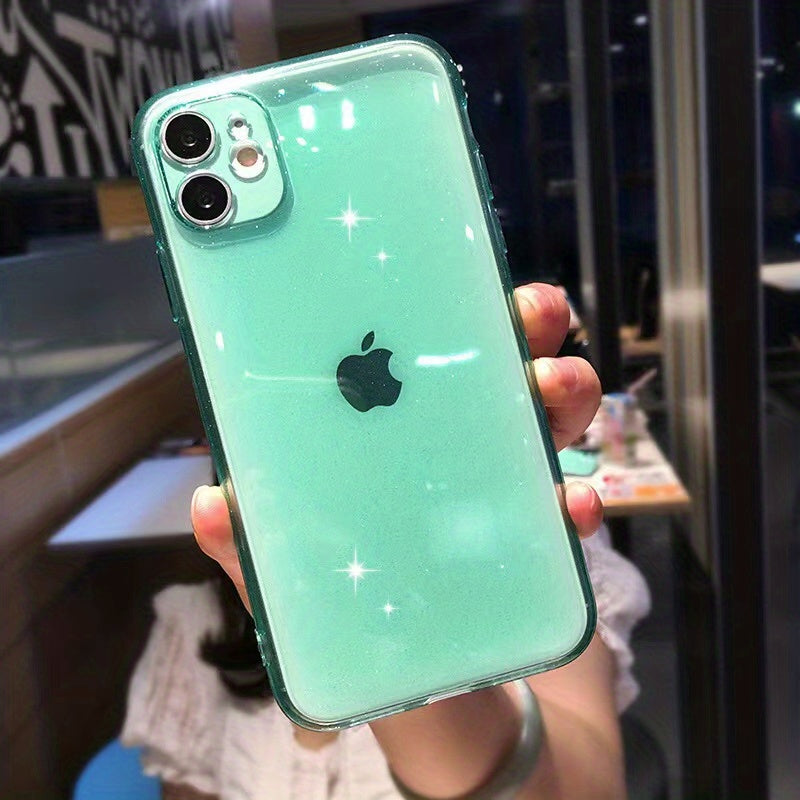 Ultra-thin, flexible, shockproof glitter iPhone case