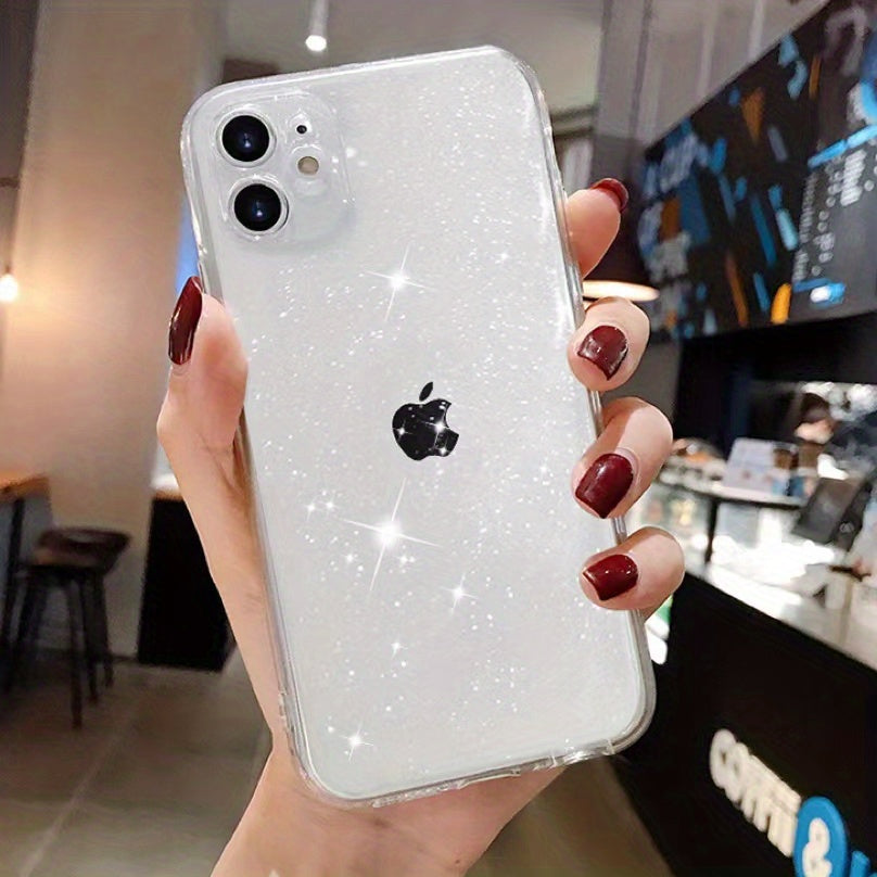 Ultra-thin, flexible, shockproof glitter iPhone case