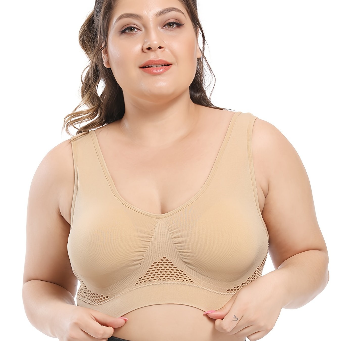 Áo Bra Thể Thao Nữ Big Size Không Đường May, Tím Nhẹ