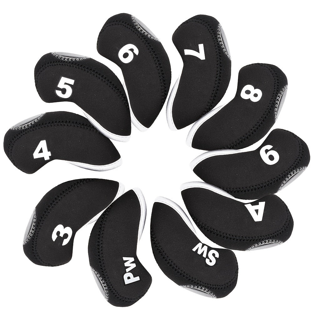 Set of 10 Golf Head Covers - Golf Club Protection Accessories