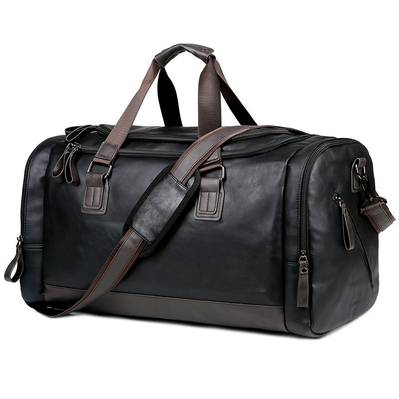 Black Fashionable Waterproof Multi-Function Men's Travel Bag