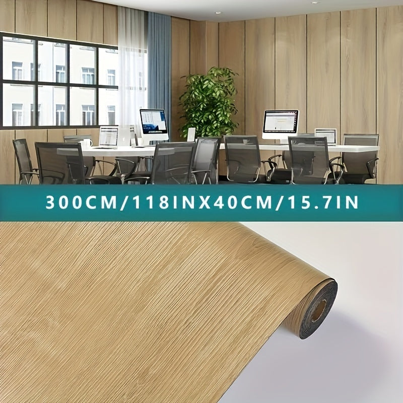 Giấy Dán Tường Vân Gỗ 3D Chống Nước Tự Dính 15.7x118in - Daisan Mart