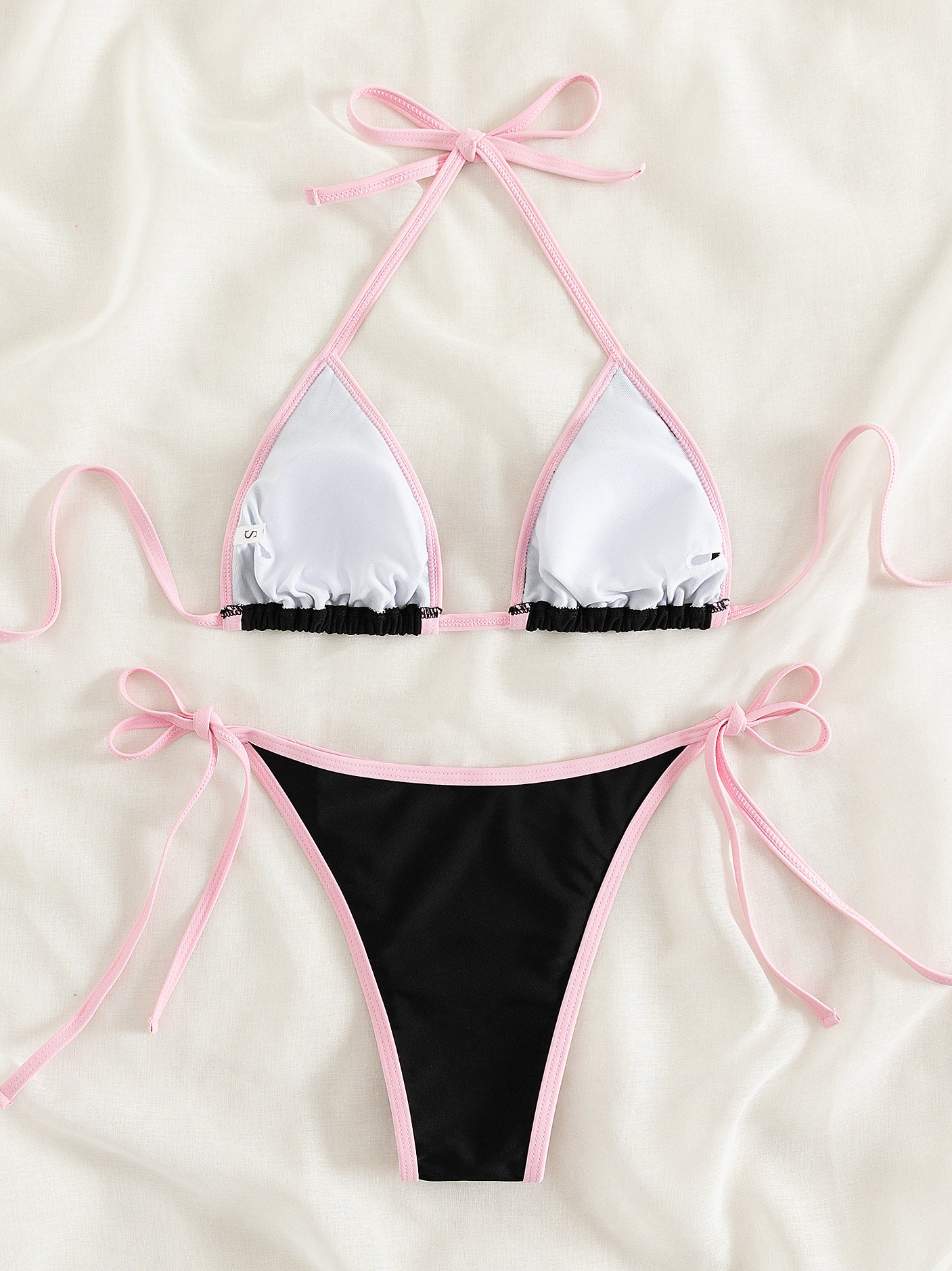 Bikini Hai Mảnh Viền Nổi Thắt Nơ Quyến Rũ Nữ - Daisan Mart