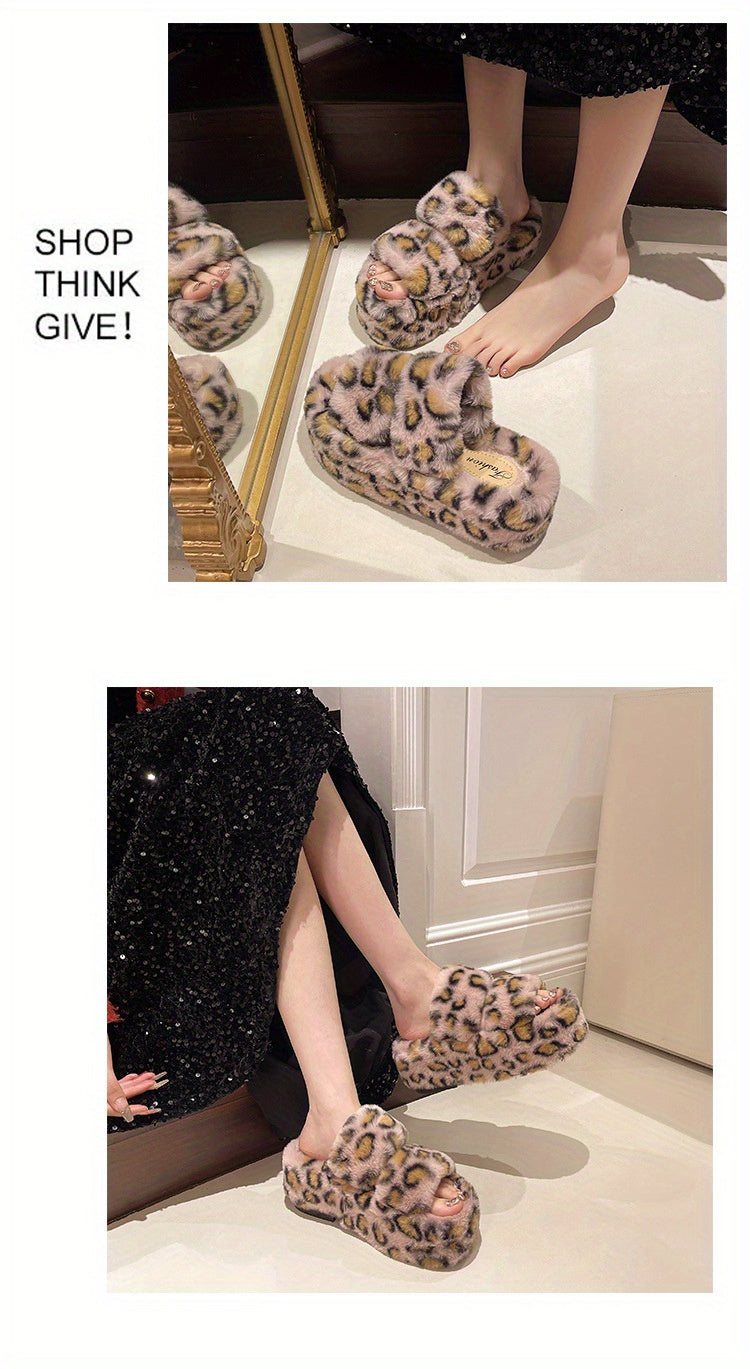 Dép Lông Báo Đế Cao Tăng Chiều Cao Thu Đông 2024