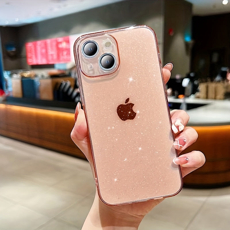 Ultra-thin, flexible, shockproof glitter iPhone case