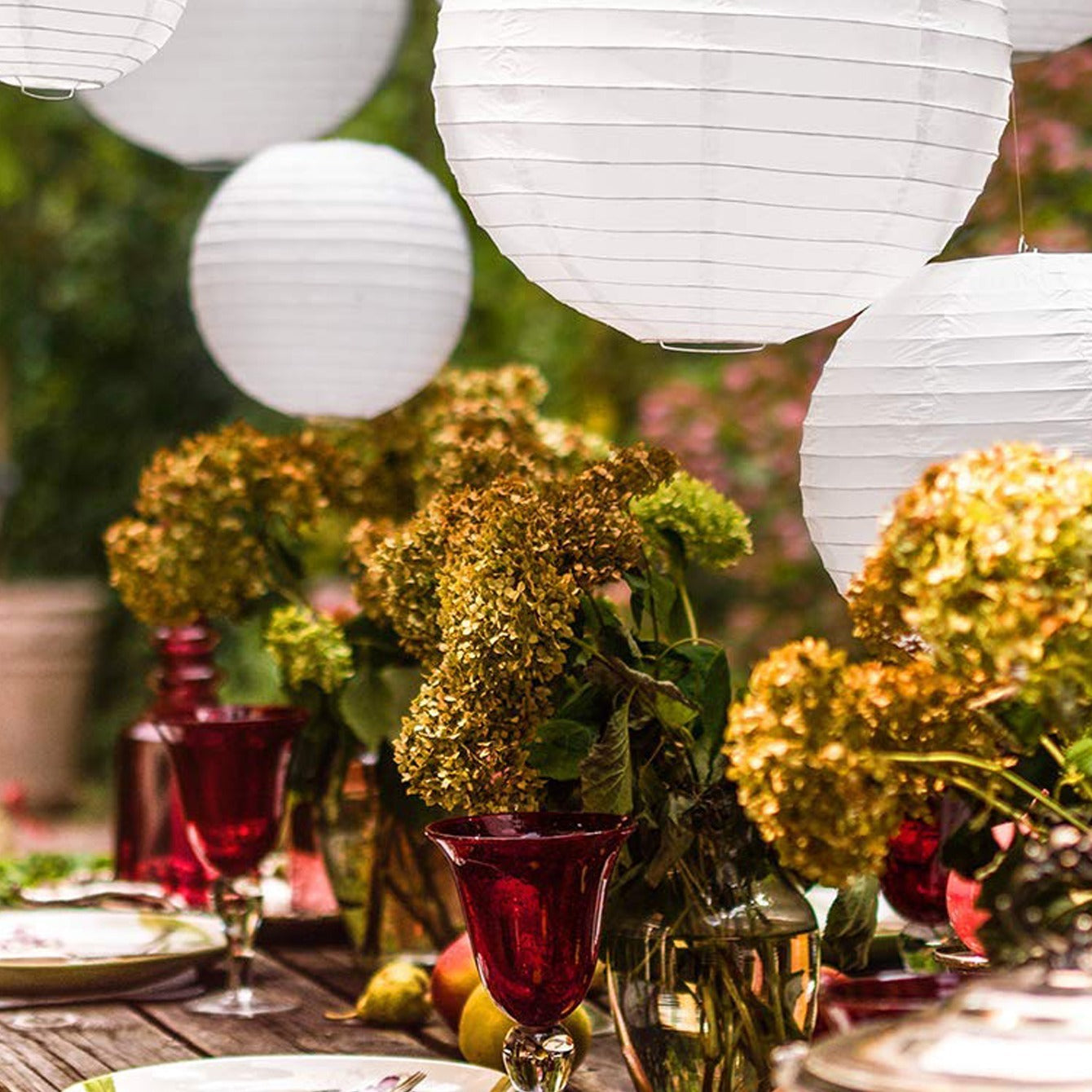 [20pcs Paper Lanterns] 20pcs White Paper Lanterns, Paper Pendant Lampshade | 10cm 15cm 20cm 25cm (5pcs Each), Painted Folded White Graffiti Paper Lamp Decoration, 2024 New Year Celebration
