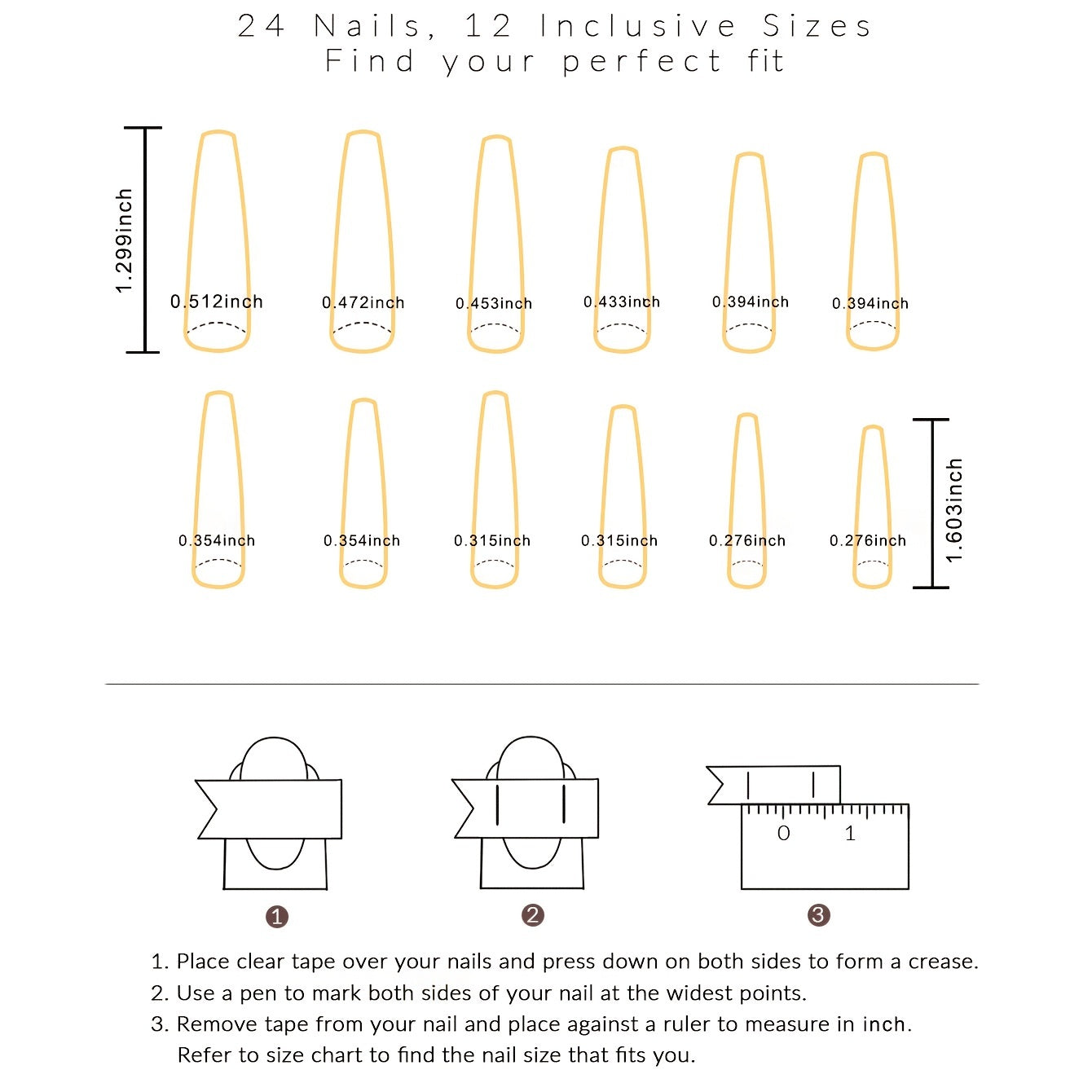 Liirches 24pcs Press on Nails Hot Golden Butterfly Fake Nail Set with Matte Golden Powder, Lightweight Design Ins Style Manicure Stickers Includes Jelly Glue + Sanding Strip