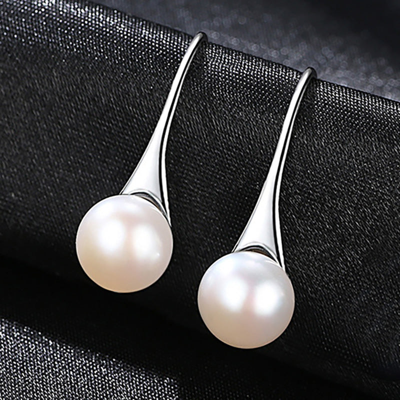 925 Silver Natural Freshwater Freshwater Pearls Drop Earrings for Women