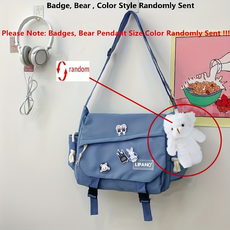 Harajuku Nylon Crossbody Bag Multi-Function for Men and Women