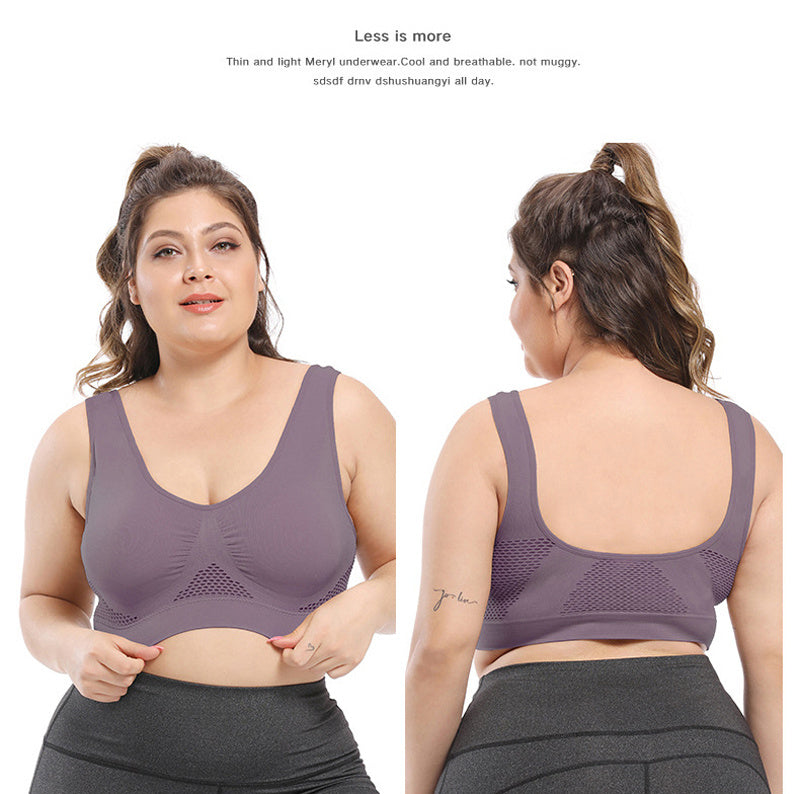 Áo Bra Thể Thao Nữ Big Size Không Đường May, Tím Nhẹ