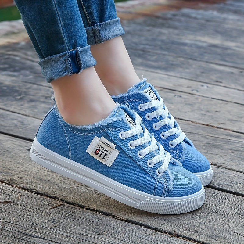 Giày Vải Nữ Trắng Trơn Đế Bằng Thoải Mái 2022