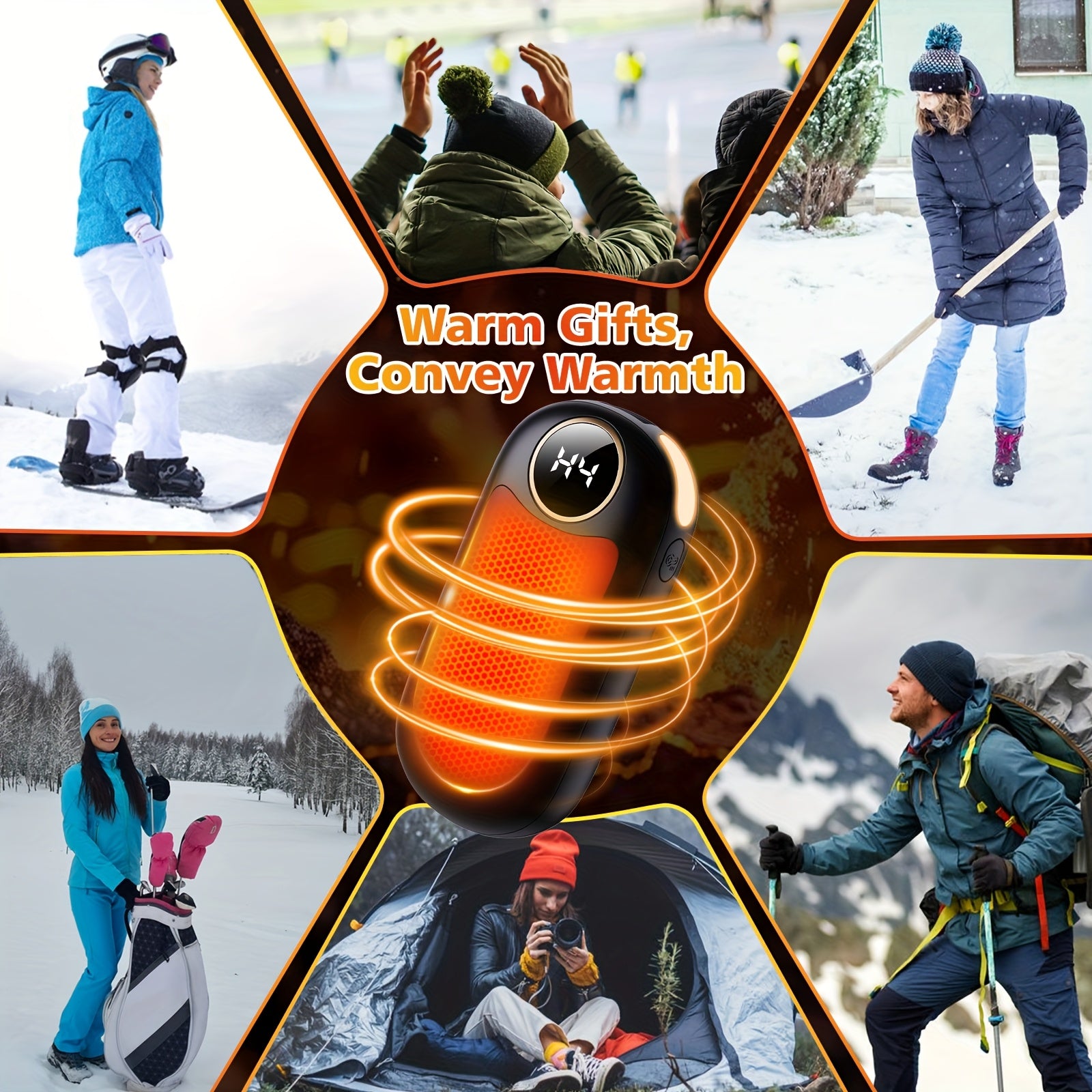 Pair of 36H Rechargeable Electronic Heating Bags, Convenient Gift