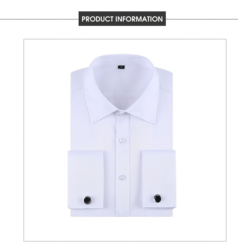 Áo Sơ Mi Nam Pháp 2025 Kèm Măng Sét Thanh Lịch