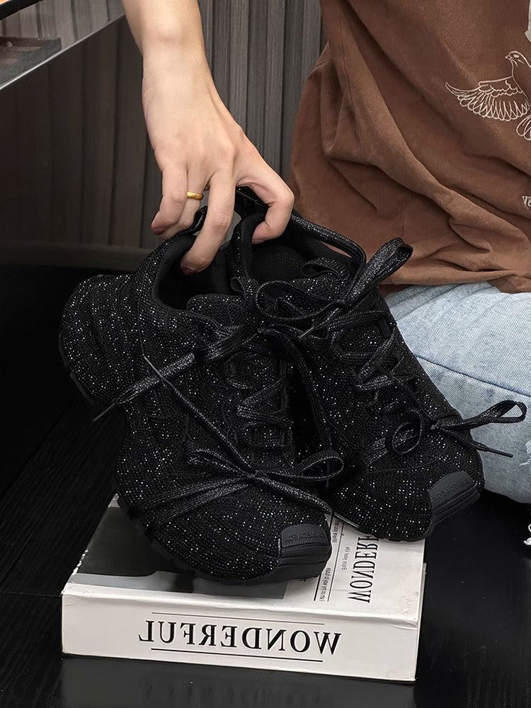 Sneaker Nữ Gypsophila Đính Đá Đế Dày Tăng Chiều Cao