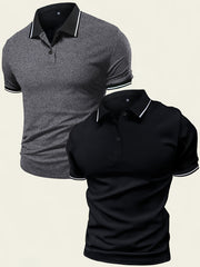 Áo Golf Nam Thoáng Khí 2 Chiếc - Cổ Chữ V Ngắn Tay
