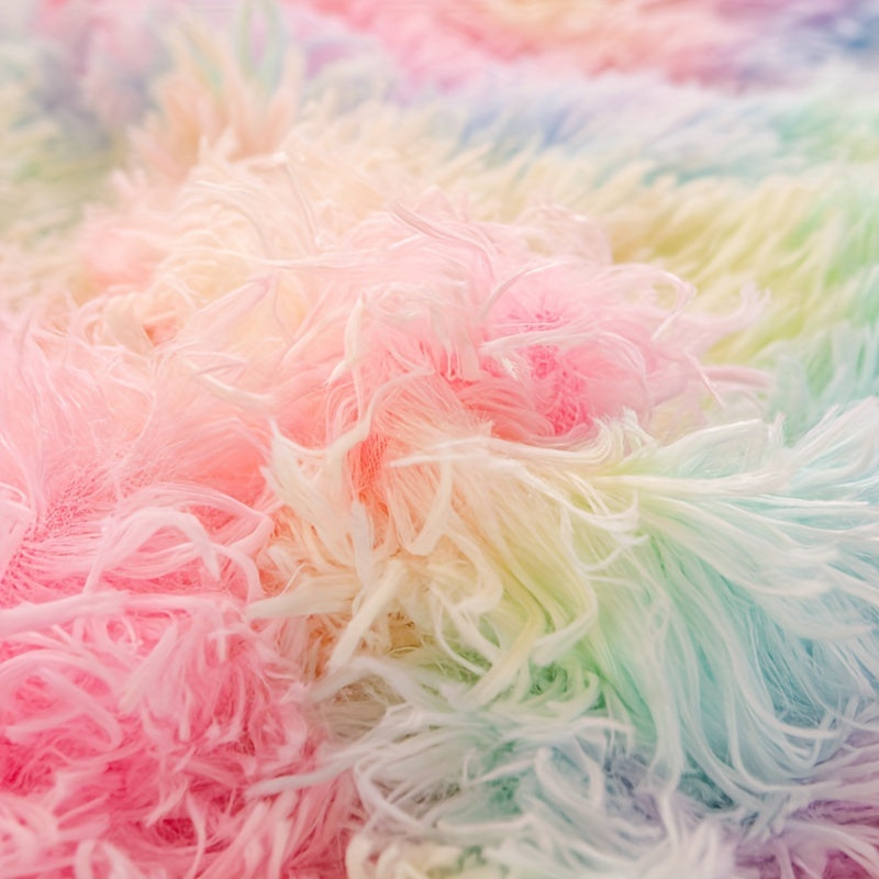 3pcs Y2K Tie Dye Plush Duvet Cover Set ( 1 Duvet Cover + 2 Pillowcase), Soft &amp; Warm Bedding Set