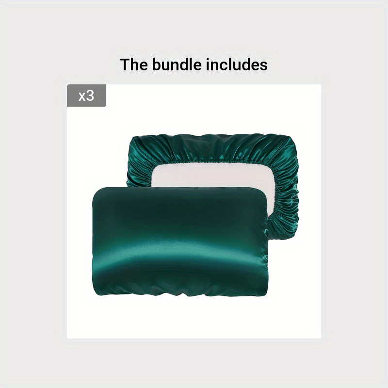 2pcs Soft And Breathable Satin Pillowcase With Elastic Cord - Perfect For A Comfortable Sleep In Your Bedroom - Daisan Mart