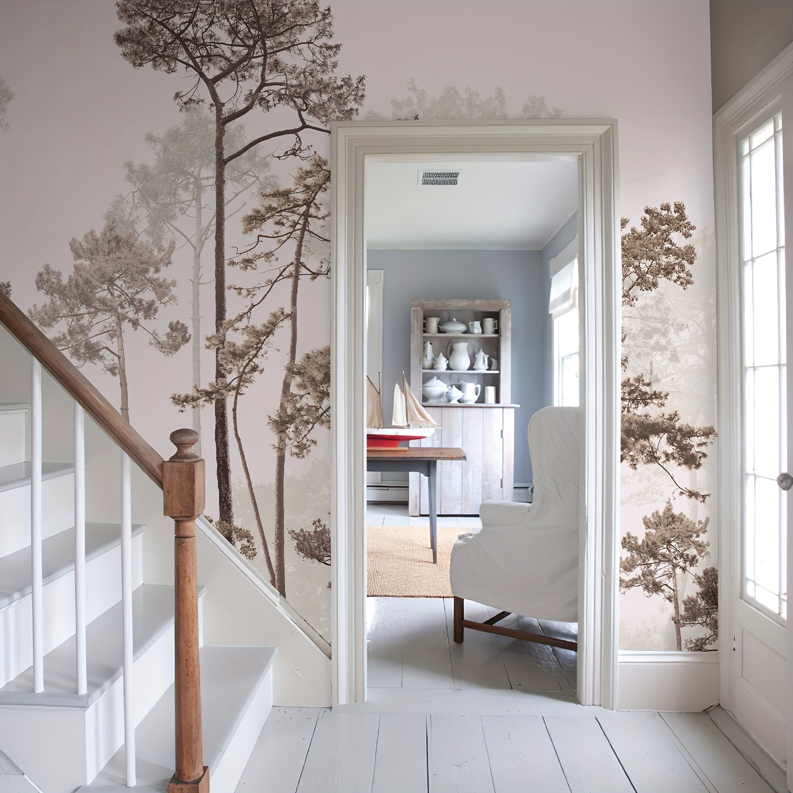 Misty Forest 5 Panels - Wallpaper 375x250CM