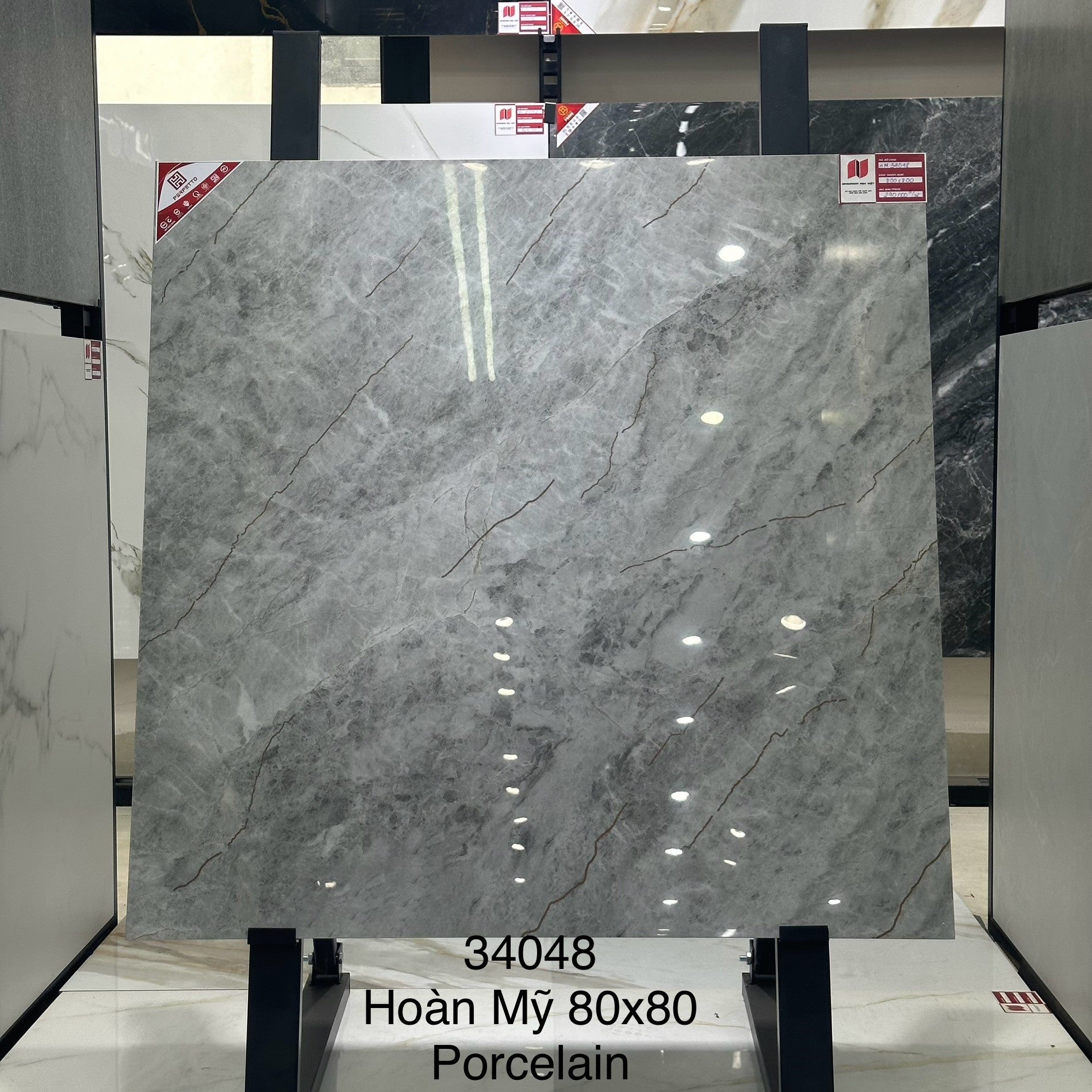 PERFECT PORCELAIN TILE 80×80 CODE 34048 GLOSSY