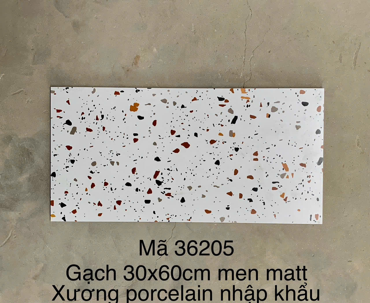 Terrazo ceramic matte ceramic tiles 300x600mm (36205) (1h/1.44m/8v)