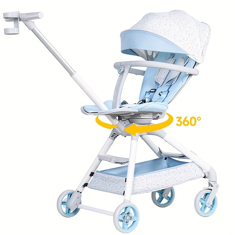 360° Green Lightweight Travel Stroller for Baby 50lbs