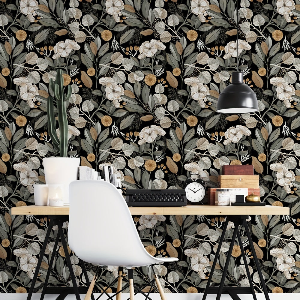 Giấy Dán Tường Hoa Văn Retro Chống Nước