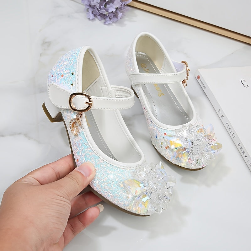 Elsa High Heels Sparkling Floral Feminine Party Shoes