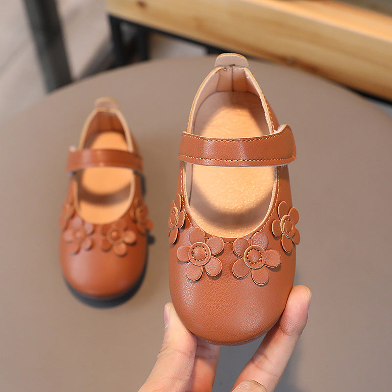 Giày Búp Bê Hoa 3D Siêu Nhẹ, Êm, Chống Trượt Cho Bé