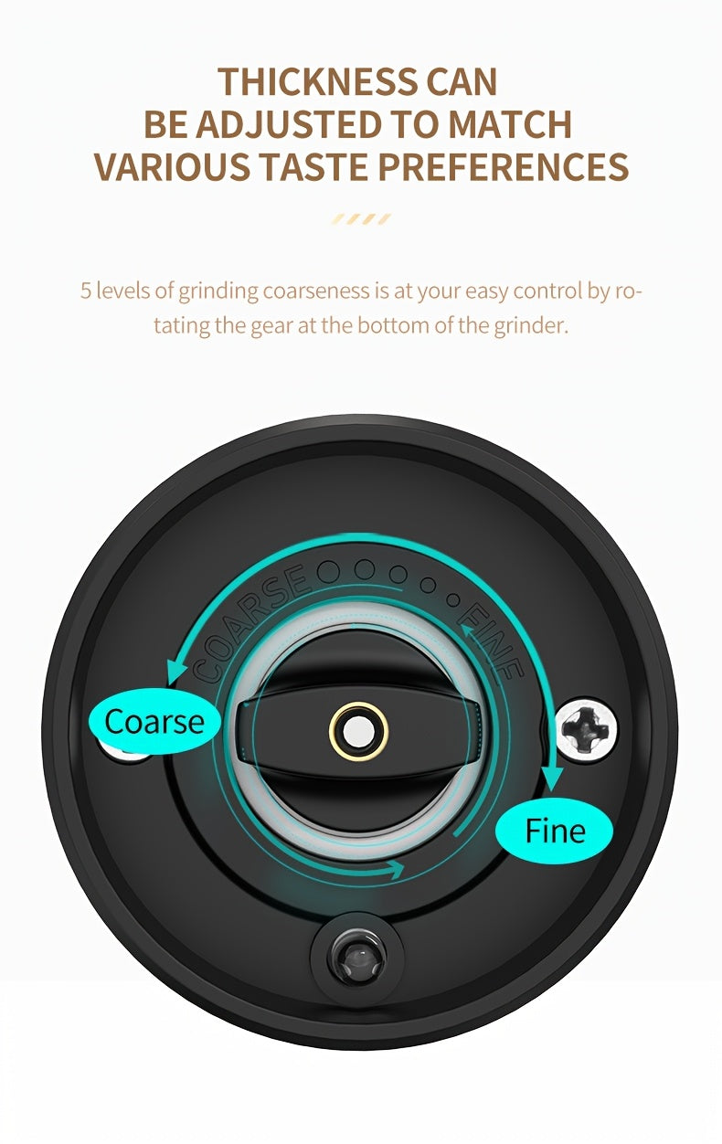 Convenient 2-piece LED automatic electric salt and pepper grinder set