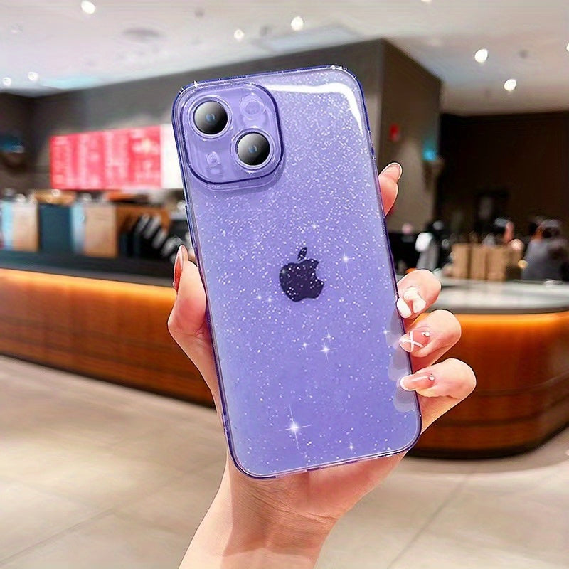 Ultra-thin, flexible, shockproof glitter iPhone case