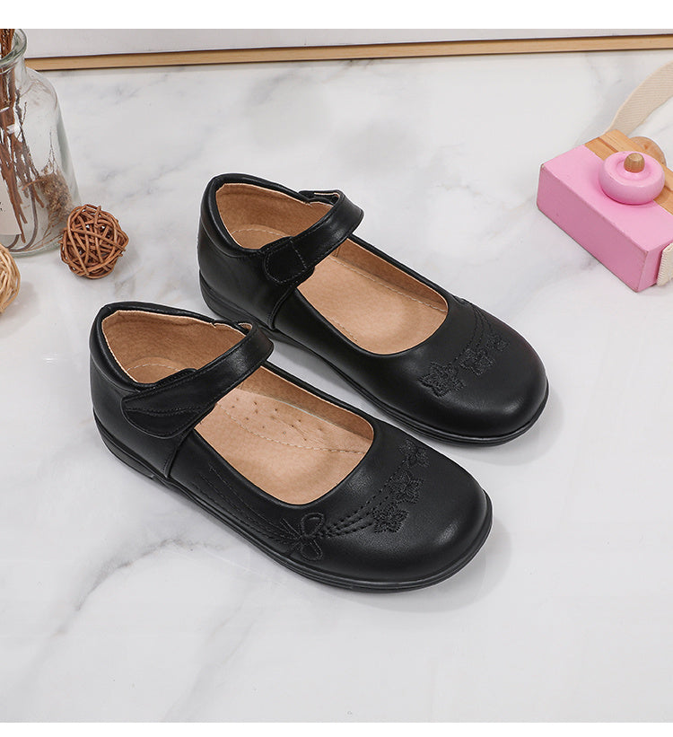 Black Doll Slippers for Girls - Anti-slip Sole, Comfortable