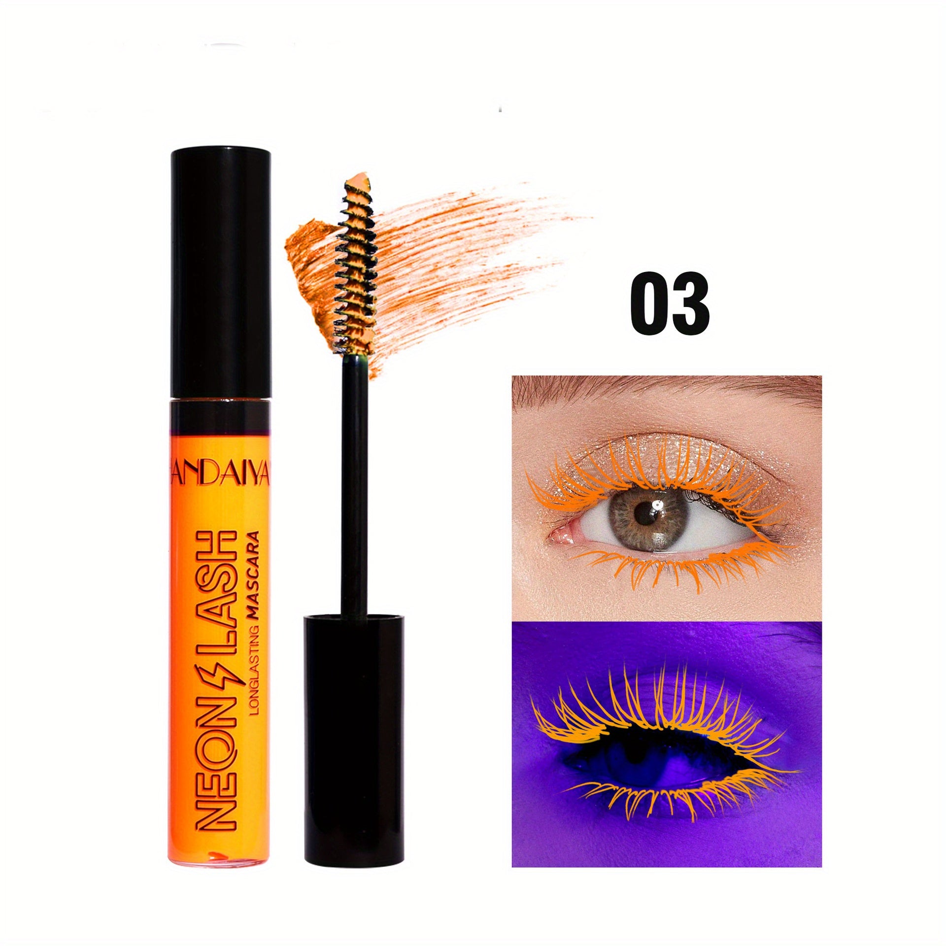 Mascara Neon 6 Màu UV Dạ Quang Chống Lem Lâu Trôi - Daisan Mart
