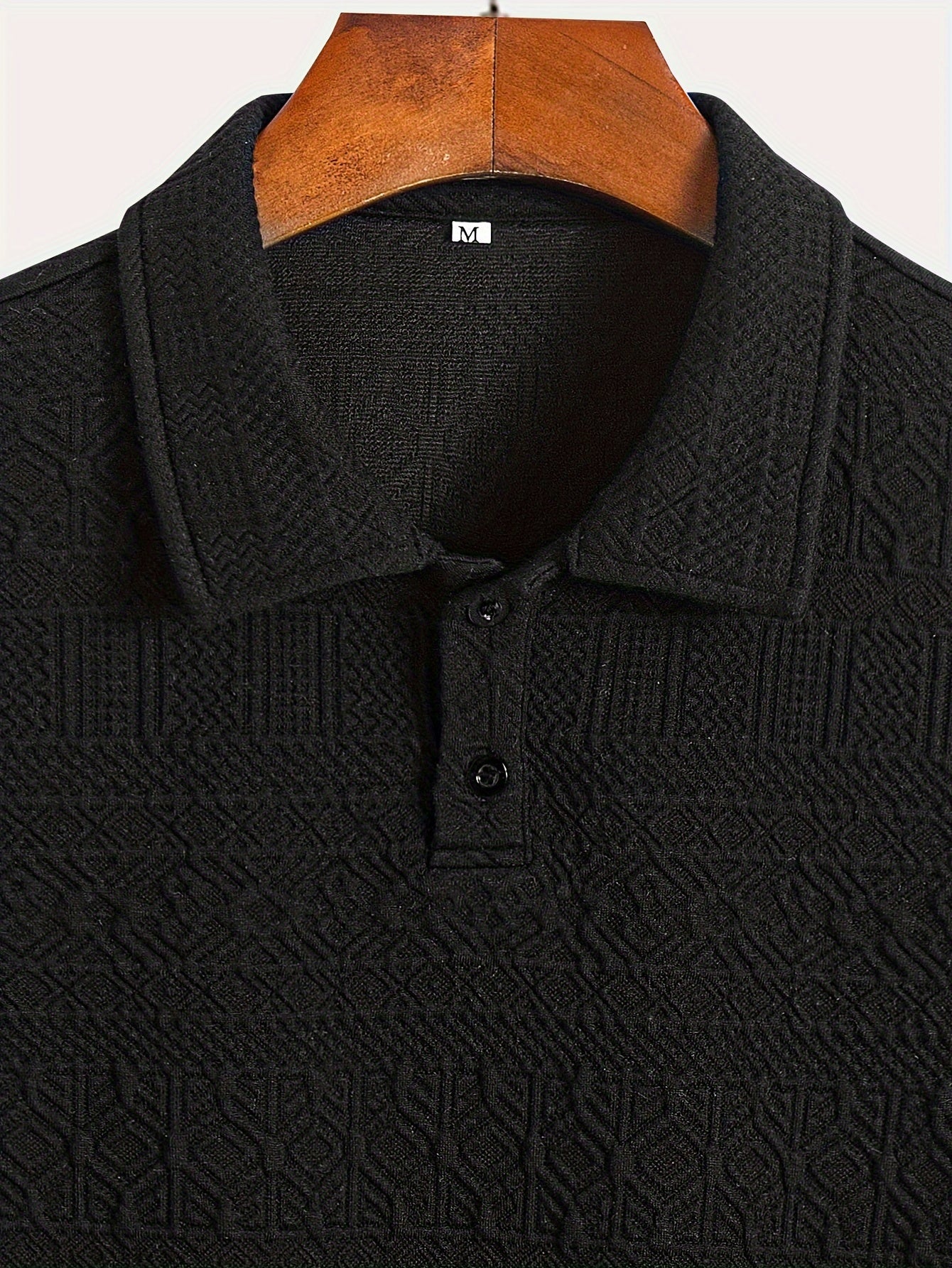 Men's Summer Stretch Geometric Pattern Golf Shirt