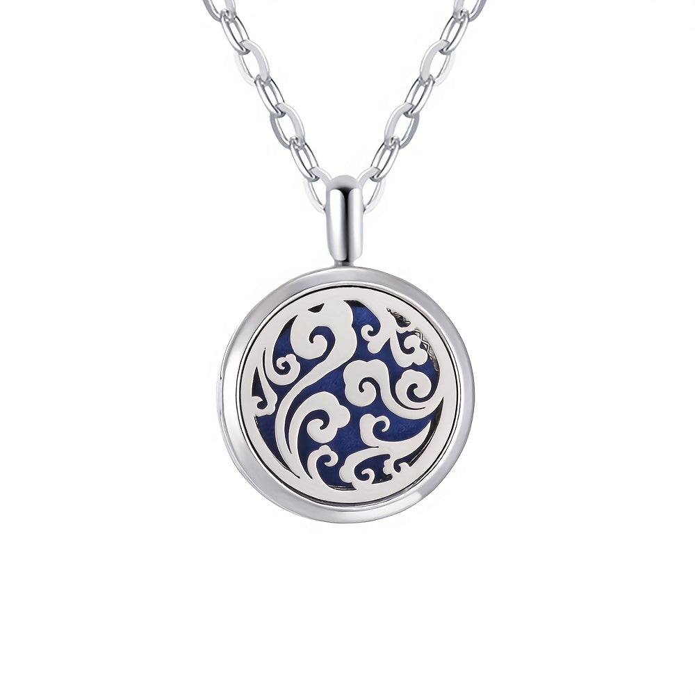 Metal Stainless Steel Pendant Necklace Open Locket Perfume Aroma Essential Oil Diffuser Necklace For Women Girls - Daisan Mart