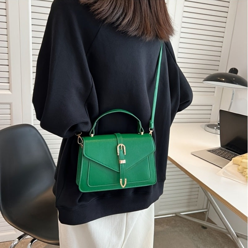 Túi Đeo Chéo Vuông Nhỏ Khóa Thắt Lưng Thanh Lịch