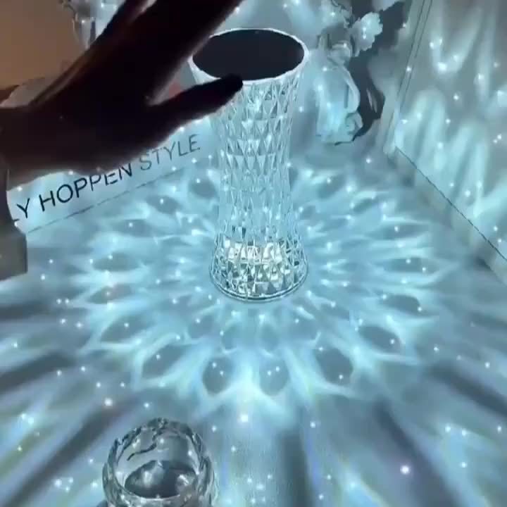 Đèn Ngủ Cảm Ứng Pha Lê - Sạc USB, Đổi Sáng Linh Hoạt