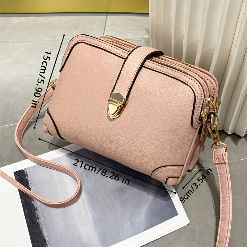 Faux Leather Fashion Handbag - Feminine Style