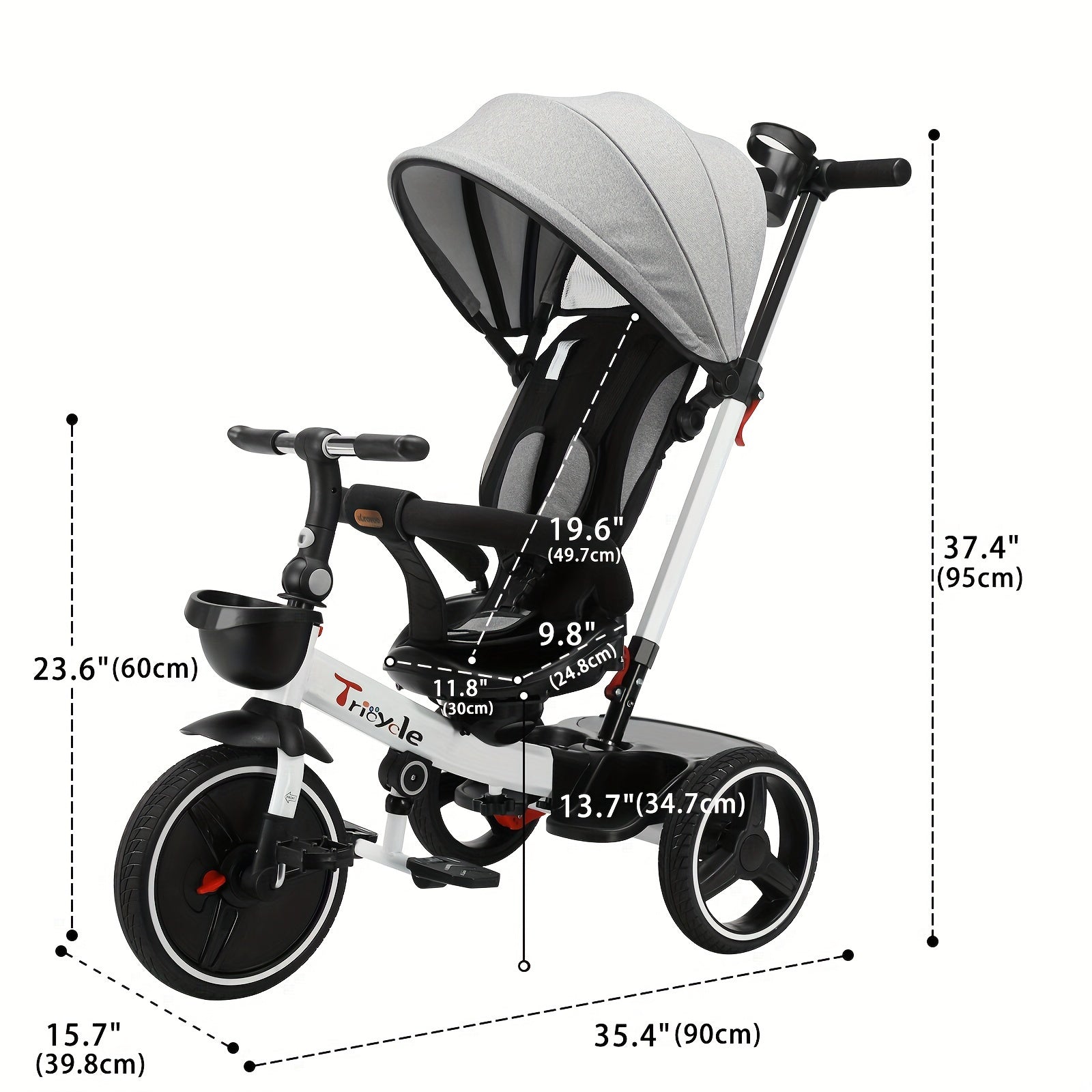 Ubravoo 3in1 Baby Stroller, 360° Rotation, Easy to Assemble and Disassemble