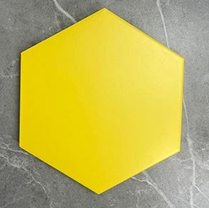 Hexagonal Tile 230x200x115 Matte Glaze Yellow