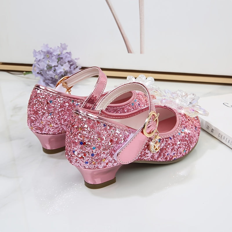 Elsa High Heels Sparkling Floral Feminine Party Shoes