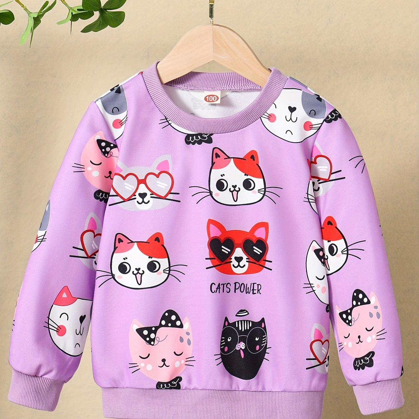 Áo nỉ nữ họa tiết mèo xinh - Hồng nhạt, trẻ trung - Daisan Mart