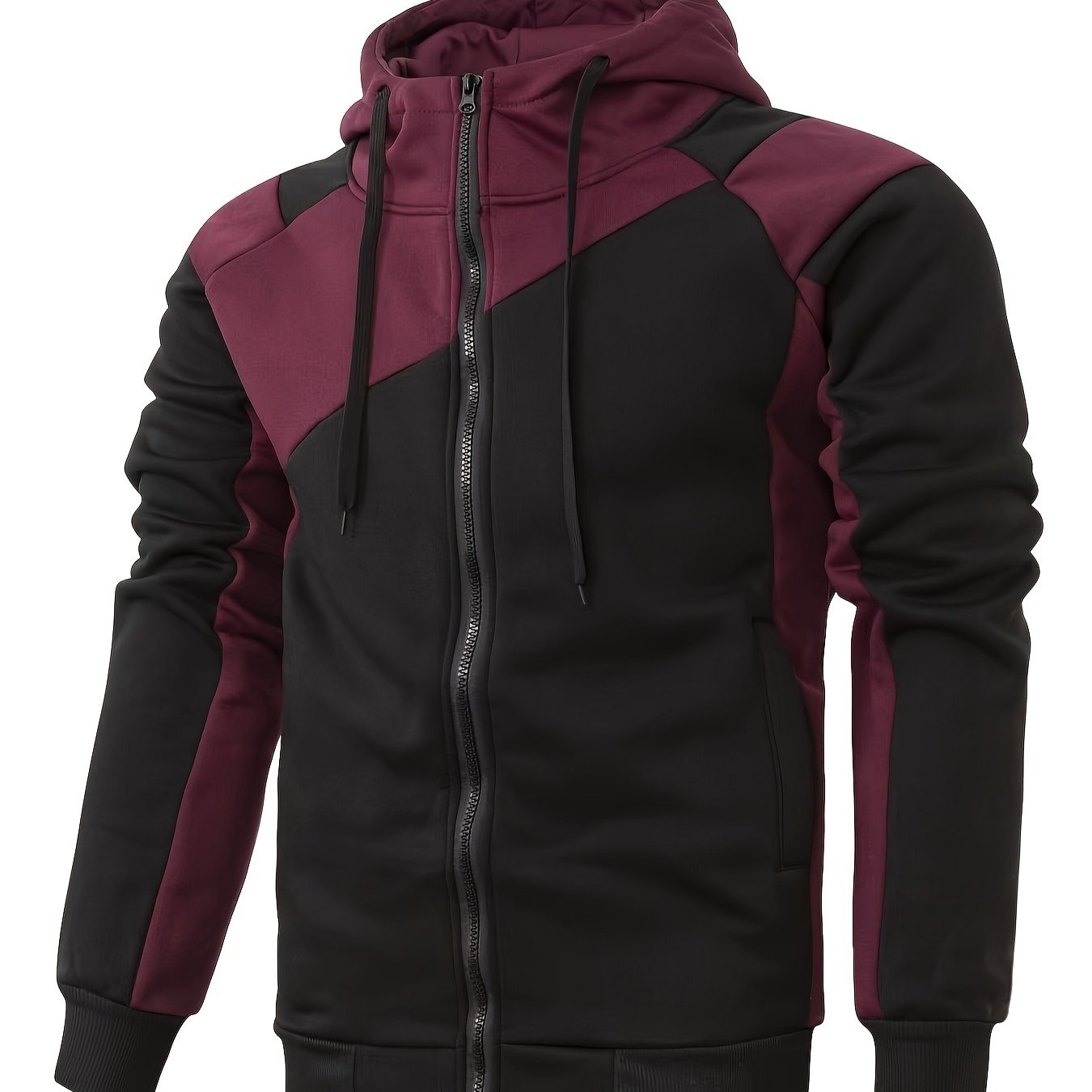 Áo Khoác Nam Varsity Phối Màu Có Nón Lót Lông Ấm - Daisan Mart